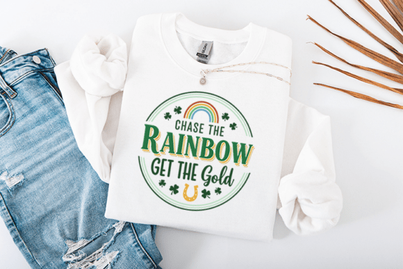 Chase the Rainbow Get Gold SVG Design