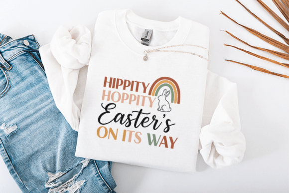 Hippity Hoppity Easter Boho Rainbow SVG Graphics