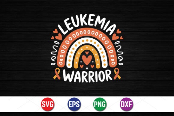 Leukemia Warrior Rainbow SVG for Graphics and T-Shirt Designs