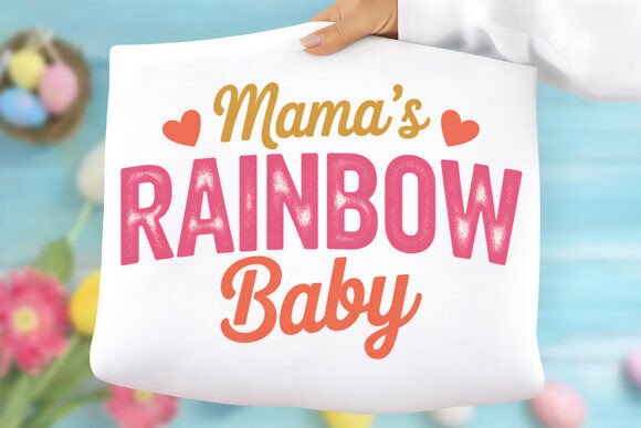 Mama's Rainbow Baby PNG Design