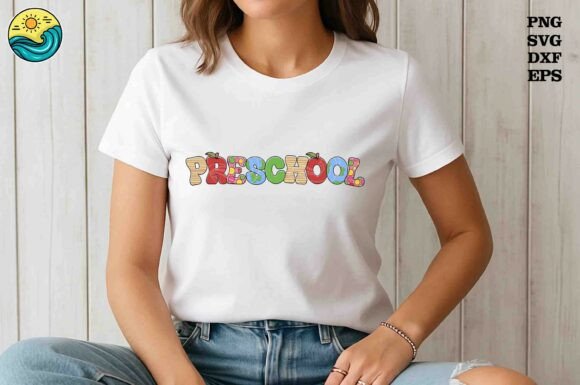 Preschool Rainbow Letters SVG Design