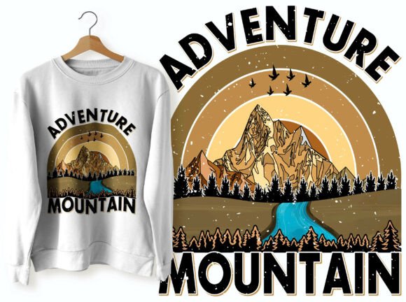 Rainbow over Timber —Mountain Tee Design