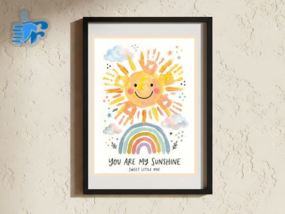 Rainbow Sunshine Nursery Wall Art