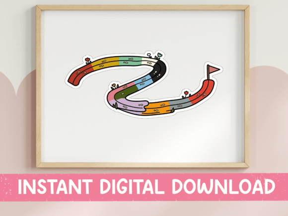 Rainbow Winding Road Journey Sticker Graphics