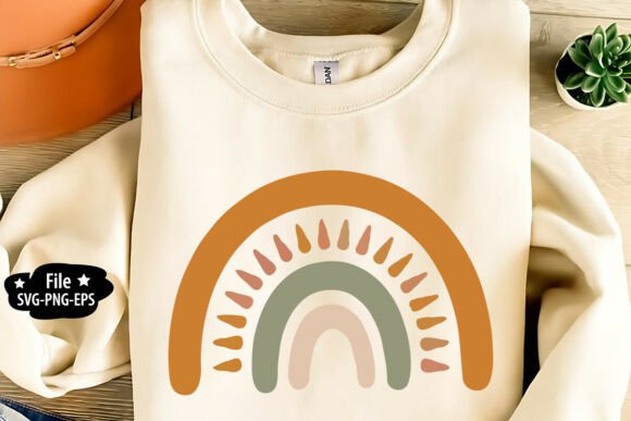 Retro Neutral Rainbow Shirt Design Graphics and Crafts