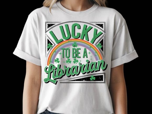 St Patricks Day Lucky Librarian Rainbow