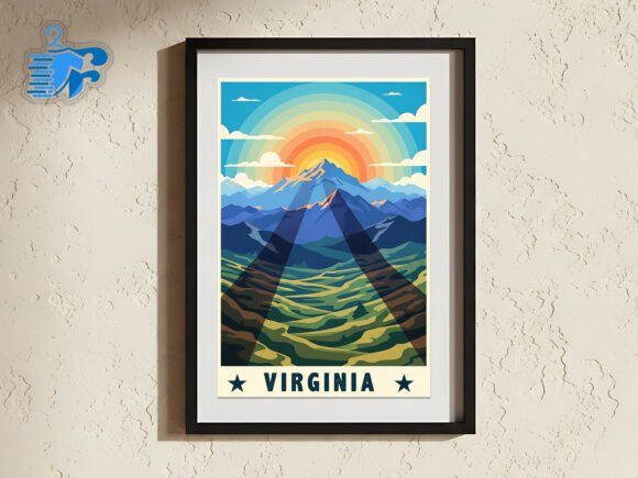 Virginia Mountain Rainbow Sunset Art Graphics