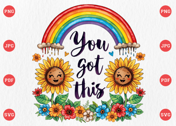 You Got This Mental Health Rainbow SVG Graphics